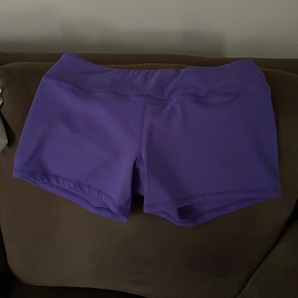 Ladies Born Primitive workout shorts purple